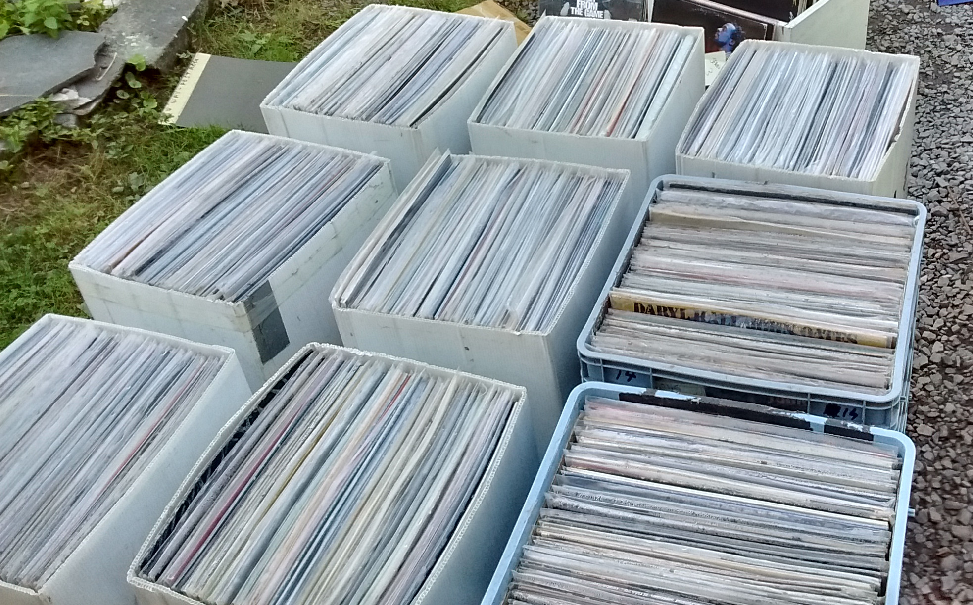 99 cents – 13 boxes of records -1000+ items? –  eBay auction – local pickup