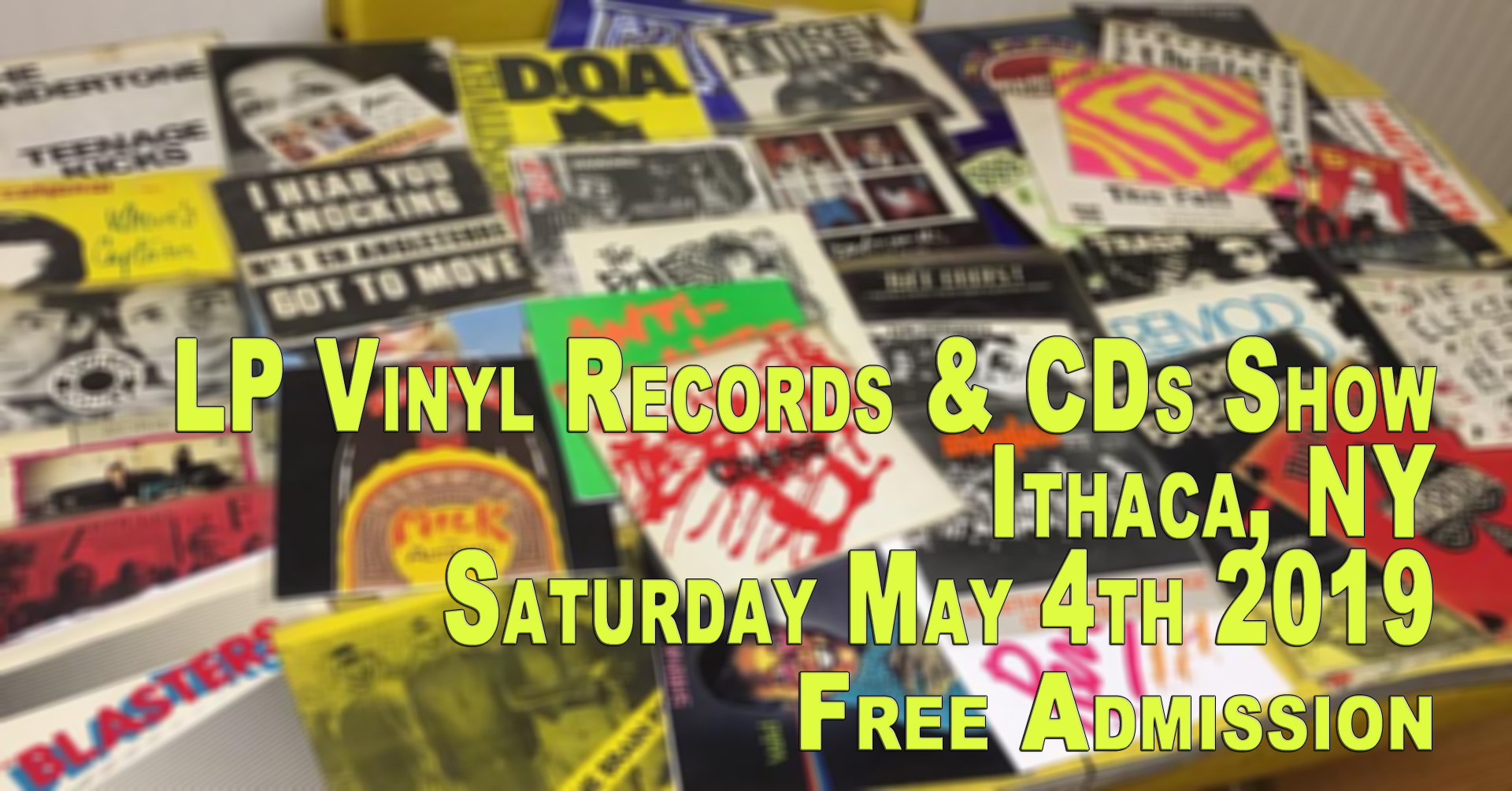 Ithaca, NY – LP Vinyl Records and CDs Fair – Saturday May 4th, 2019