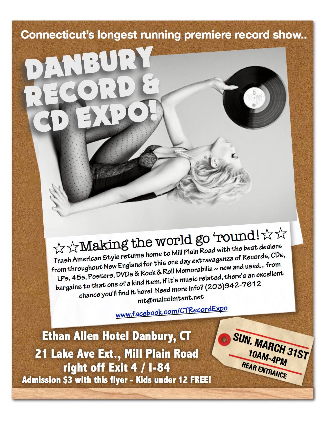 Danbury CT – Record Expo – Ethan Allen Inn – Sunday March 31st, 2019