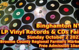 Binghamton LP Vinyl Records & CDs Fair - October 2 2022 - Free Admission