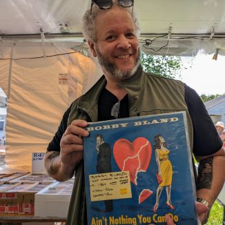 Cool people with cool records at the Legendary Huge Music Yardsale Woodstock NY Thursday July 4th to Saturday July 6th 2024 10am – 5pm