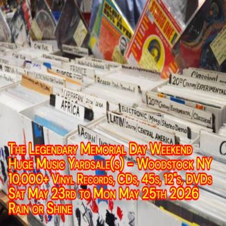 Huge Memorial Day Weekend LP Vinyl Records + CDs Yardsale(s) - Woodstock NY - Saturday May 23rd, Sunday May 24th, and Monday May 25th 2026