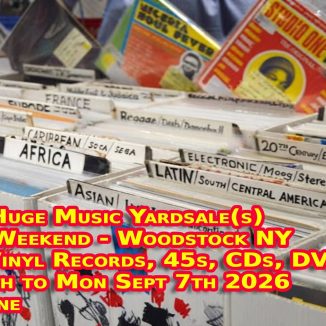 Legendary Huge Music Yardsale - Labor Day Weekend - Woodstock NY  - Sat September 5 to Monday September 7th 2026 - Rain or Shine